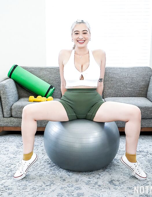 Smiley Blonde Babe With Saggy Tits Gets Fucked By Older Man photos (Chloe Surreal)