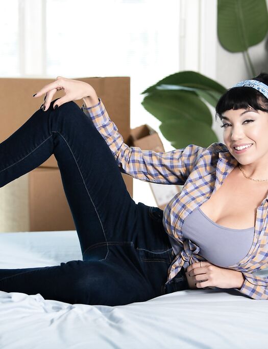 Sophia Burns And Little Puck Enjoying Each Other's Company